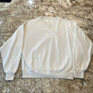 Buck Mason Cream Cropped Sweatshirt